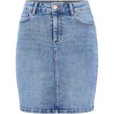 XL Kjolar Pieces Lili Denim Skirt - Light Blue Denim