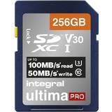 Integral SDXC Minneskort & USB-minnen Integral UltimaPro Premium SDXC Class 10 UHS-I U3 V30 A1 100/90MB/s 256GB