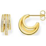 Thomas Sabo Creole Earrings - Gold/Transparent