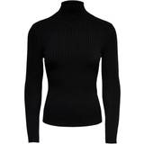 Polokrage Överdelar Only Karol Rib Knitted Pullover - Black