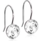 Örhängen Blomdahl Pendant Bezel Earrings 8mm - Silver/Transparent