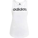 Adidas Dam - Omlottklänningar T-shirts & Linnen adidas Essentials Loose Logo Tank Top - White/Black