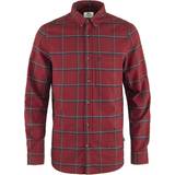 Fjällräven Herr - Röda Skjortor Fjällräven Övik Comfort Flannel Shirt - Red Oak/Navy