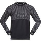 Bergans Herr - Stickad tröjor Bergans Alvdal Wool M Jumper - Solid Dark Grey/Vanilla White