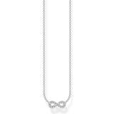 Silver Halsband Thomas Sabo Infinity Necklace - Silver/Transparent