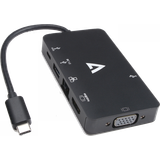 V7 Nickel Kablar V7 USB C-VGA/HDMI/RJ45/2xUSB A/USB C M-F Adapter