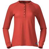 Bergans Underkläder Bergans Lysebu Wool Henley T-shirt Women - Brick