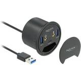 Kablar DeLock USB A-2x3.5mm/2USB A/USB C M-F Adapter