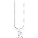 Halsband bokstav Thomas Sabo Charm Club Letter K Necklace - Silver