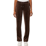 Dam - Mjukisbyxor Juicy Couture Del Ray Classic Velour Pant - Bitter Chocolate
