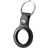 Apple AirTag-tillbehör Deltaco AirTag Leather Case with Keychain