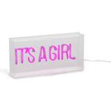 Rektangulär - Rosa Belysning Childhome Neon Light Box It's A Girl Nattlampa