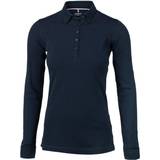 Dam - Långa ärmar Pikétröjor Nimbus Women's Carlington Deluxe Long Sleeve Polo Shirt - Navy
