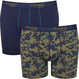 Sloggi Men Start Shorts 2-pack - Navy Patterned