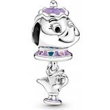 Blåa Berlocker & Hängen Pandora Disney Beauty And The Beast Mrs. Potts And Chip Dangle Charm - Silver/Multicolour