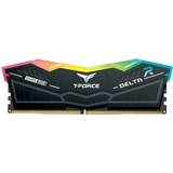 TeamGroup 32 GB - DDR5 RAM minnen TeamGroup T-Force Delta RGB Black DDR5 6400MHz 2X16GB (FF3D532G6400HC40BDC01)