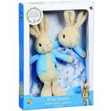 Peter Rabbit Blåa Babynests & Filtar Peter Rabbit Rattle and Comforter Gift Set