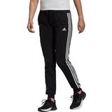 Dam - Jersey Byxor adidas Women Sportswear Essentials Single Jersey 3-Stripes Joggers - Black/White