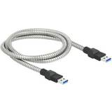 Silver - USB A-USB A - USB-kabel Kablar DeLock USB A-USB A 3.2 (Gen 1 ) 1m