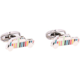 Manschettknappar Paul Smith Men's Artist Stripe Mini Car Cufflinks - Silver/Multicolour