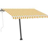 Manuell styrning - Polyester Terassmarkiser vidaXL Manual Retractable Awning with LED 350x250cm