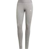 Gråa - Jersey Byxor & Shorts adidas Women's Loungewear Essentials 3-Stripes Leggings - Medium Grey Heather/White