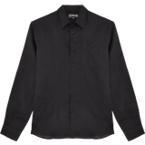 Vilebrequin Herr Skjortor Vilebrequin Linen Solid Shirt - Black