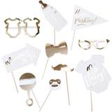Baby - Guld Fotoprops, Partyhattar & Ordensband Ginger Ray Photoprops Oh Baby Gold 10-pack