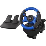 Nintendo Switch Rattar & Racingkontroller Natec Genesis Seaborg 350 Racing Wheel - Black/Blue