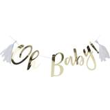 Baby - Guld Festdekorationer Ginger Ray Garlands Oh Baby Gold/White