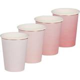 Rosa Pappersmuggar Ginger Ray Paper Cups Ombre Pink 8-pack