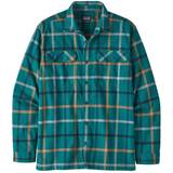Patagonia Long Sleeved Organic Cotton Midweight Fjord Flannel Shirt - Brisk/Dark Borealis Green