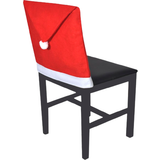 Flerfärgad Möbelöverdrag vidaXL Santa Claus Hat 6-pack Stolsöverdrag Red,White (53x51cm)