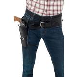 Smiffys Adult Faux Leather Single Holster with Belt Black
