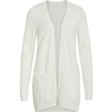 Dam - Nylon Koftor Vila Basic Knitted Cardigan - White/White Alyssum