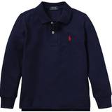 Polo Ralph Lauren Pikétröjor Barnkläder Polo Ralph Lauren Junior Boys Long Sleeve Pique Logo Polo Shirt - Navy