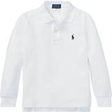 Polo Ralph Lauren Pikétröjor Barnkläder Polo Ralph Lauren Junior Boys Long Sleeve Pique Logo Polo Shirt - White