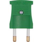 E-Line Kabelförlängare & Kabelförgrenare E-Line Stikprop flad uden jord grøn 16A 250V, for ledning Ø2,5-9 mm forstærket grøn