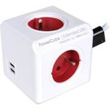 PowerCube Kabelförlängare & Kabelförgrenare PowerCube Extended USB 1.5 meter (Type E) Red