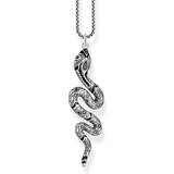 Thomas Sabo Halsband Thomas Sabo Snake Necklace - Silver/Black