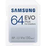 Samsung 64 GB Minneskort & USB-minnen Samsung EVO Plus SD Class 10 UHS-I U1 V10 64 GB