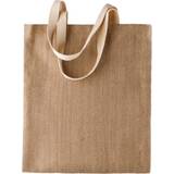 KiMood Patterned Jute Bag 2-pack - Natural/Cappucino