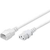 Goobay Skarvsladdar Goobay Network Cable 1 m, White – Equipment Male C14 (IEC Power) > Female C13 (IEC Power Supply)