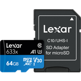 Lexar Media SDXC Minneskort & USB-minnen Lexar Media High Performance microSDXC Class 10 UHS-I U1 633x 64GB