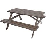 Vita Bänkbord Utemöbler Eden Wood Picnic Bench Table 150cm