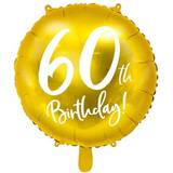 Folieballonger PartyDeco 60 år Folieballong i GULD