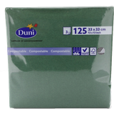 Gröna Festprodukter Duni Servetter 3-lager 33x33cm Mörkgröna 125/fp