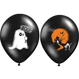 PartyDeco Ballonger Halloween Svart/Orange Pastell 6-pack