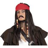 Pirater - Övrig film & TV Peruker Boland Pirate Jack Sparrow Style Wig with Beard Moustache & Bandana