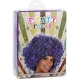 Lila Korta peruker Th3 Party Peruk med lockigt hår Clown Purpur 117488